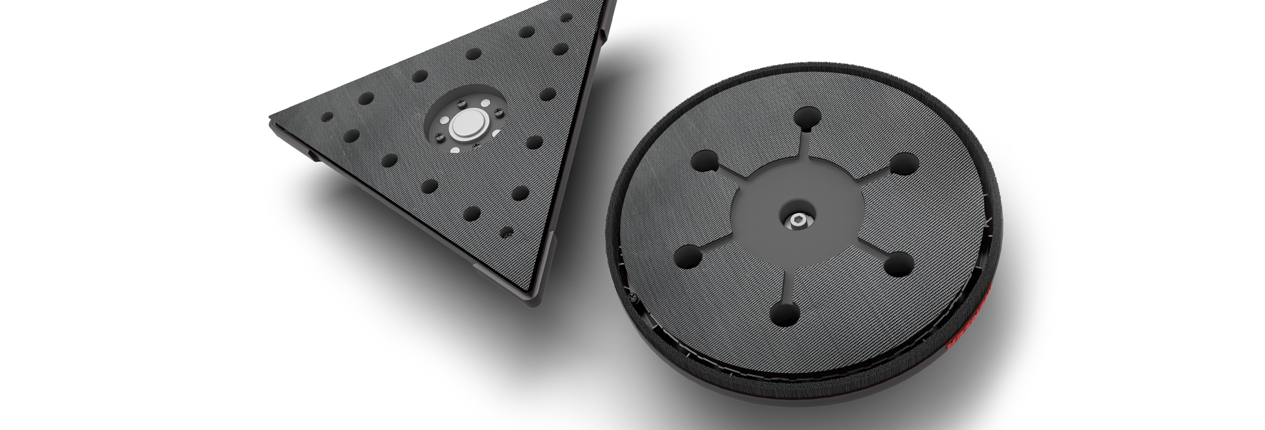 Pad Velcro Morbido MENZER 225 Mm Con 6 Fori Per Levigatrici Murali LHS, TBS, TSW - Ricambio Originale